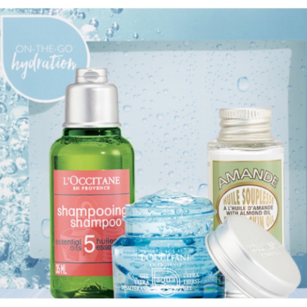 L’OCCITANE ON-THE-GO HYDRATION SET (NEW WITH TAGS)